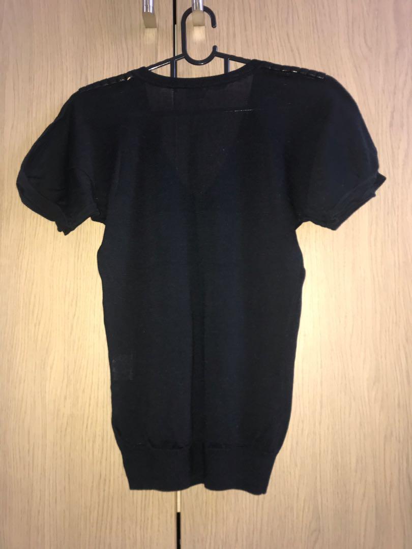 black and gold shimmer top