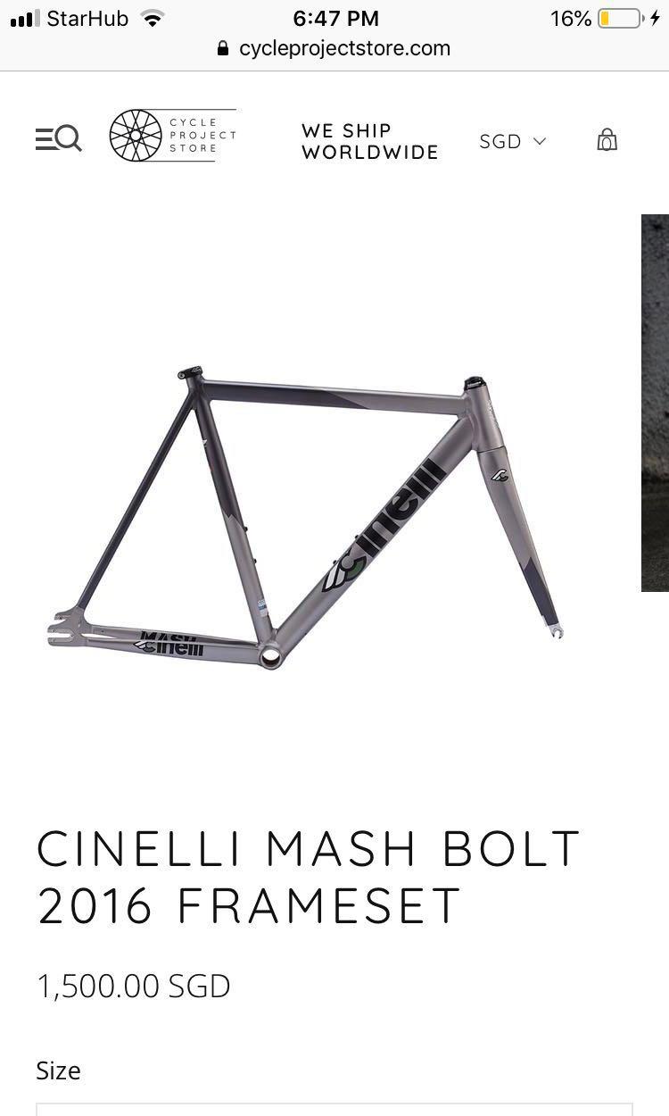 Cinelli mash 2025 bolt 2.0 geometry