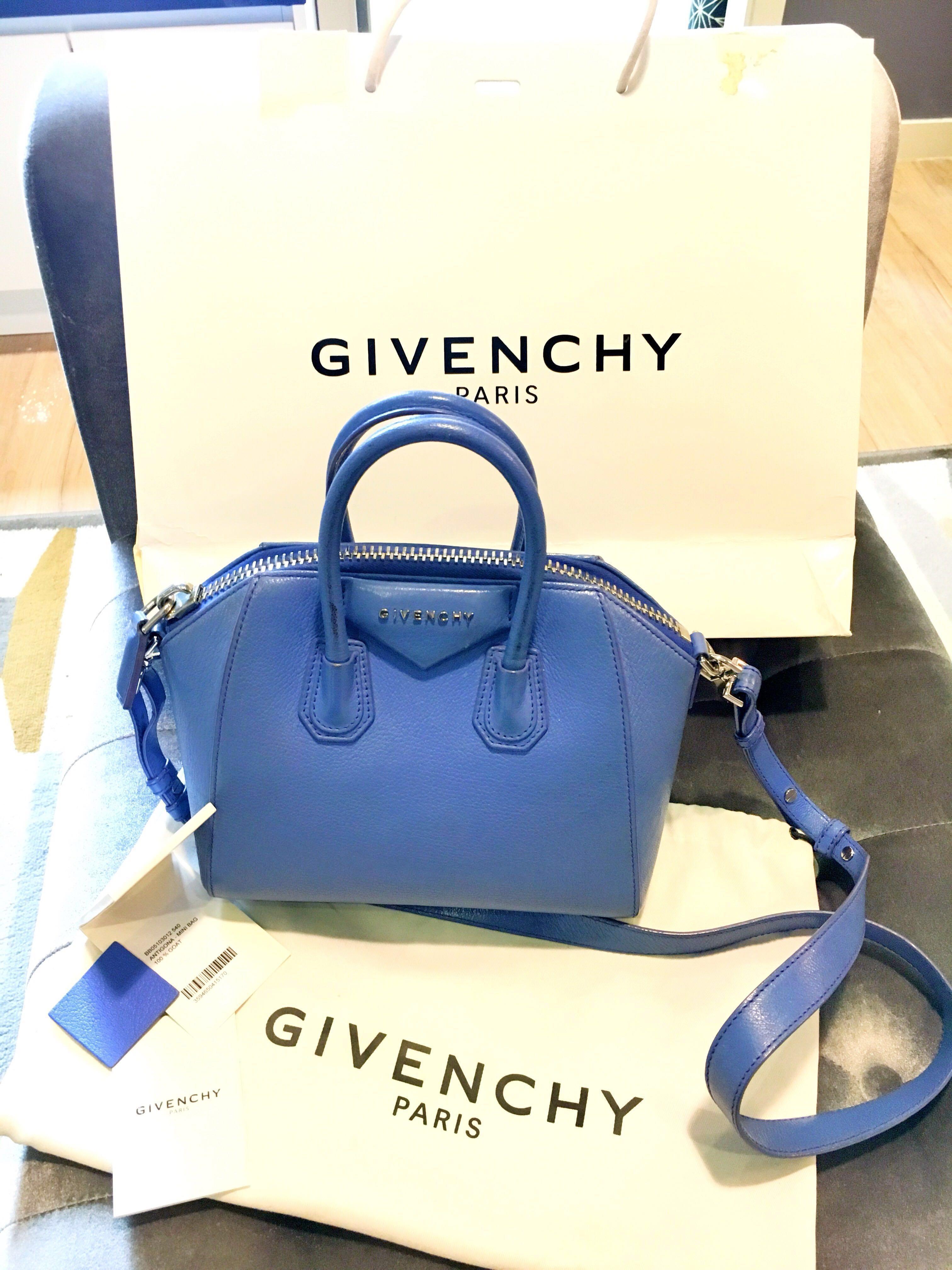 CNY price drop givenchy mini antigona baby blue fullset, Luxury, Bags &  Wallets on Carousell