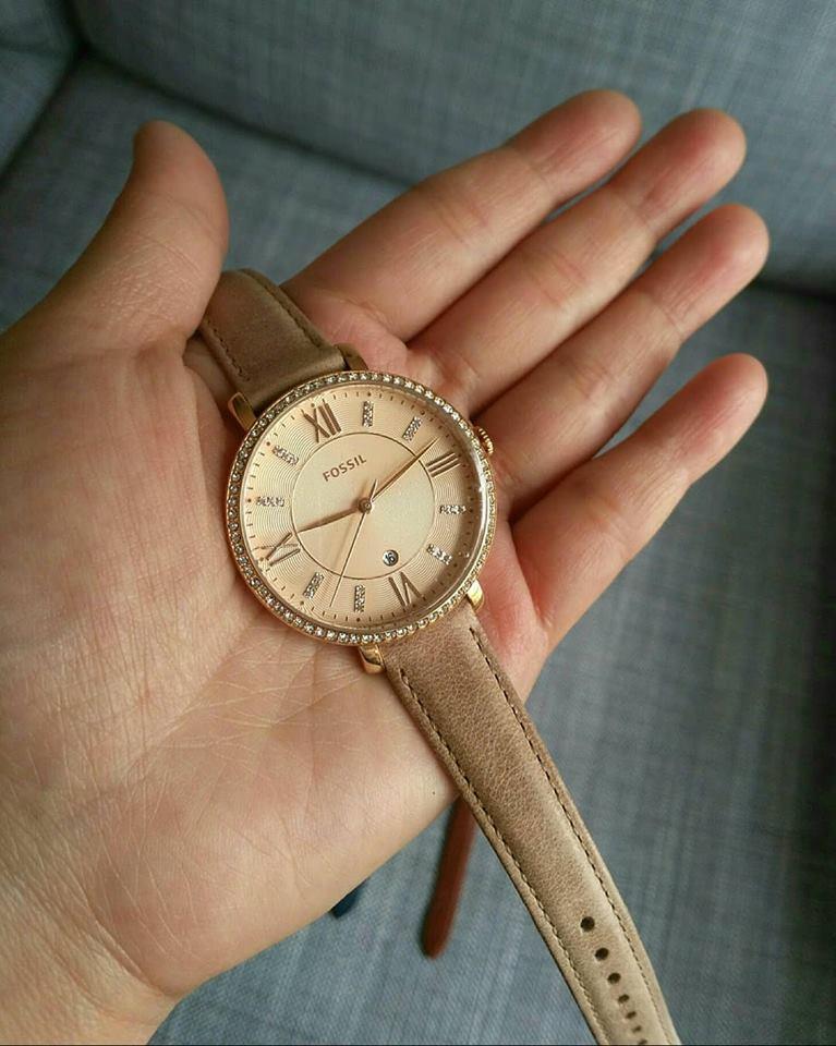 FOSSIL ES4292 Rose Gold Leather Watch