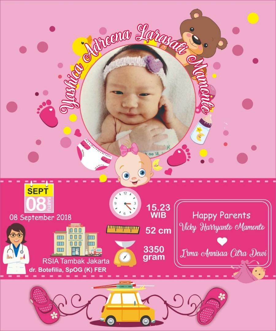 Frame Biodata Kelahiran Baby Bayi Anak Lainnya Di Carousell