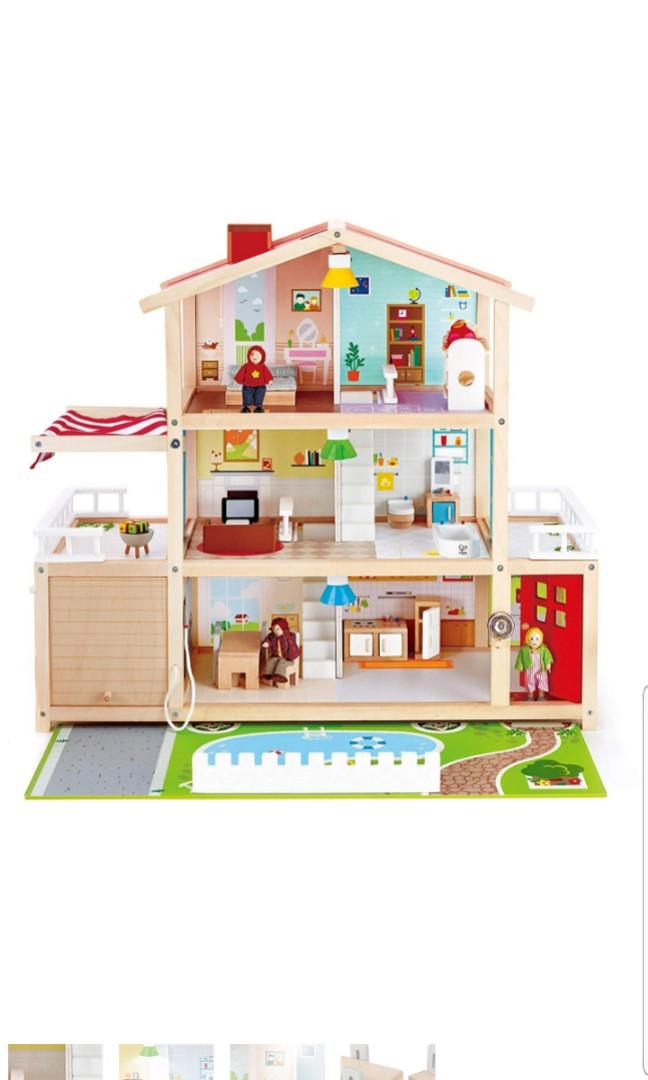 giant wooden dollhouse
