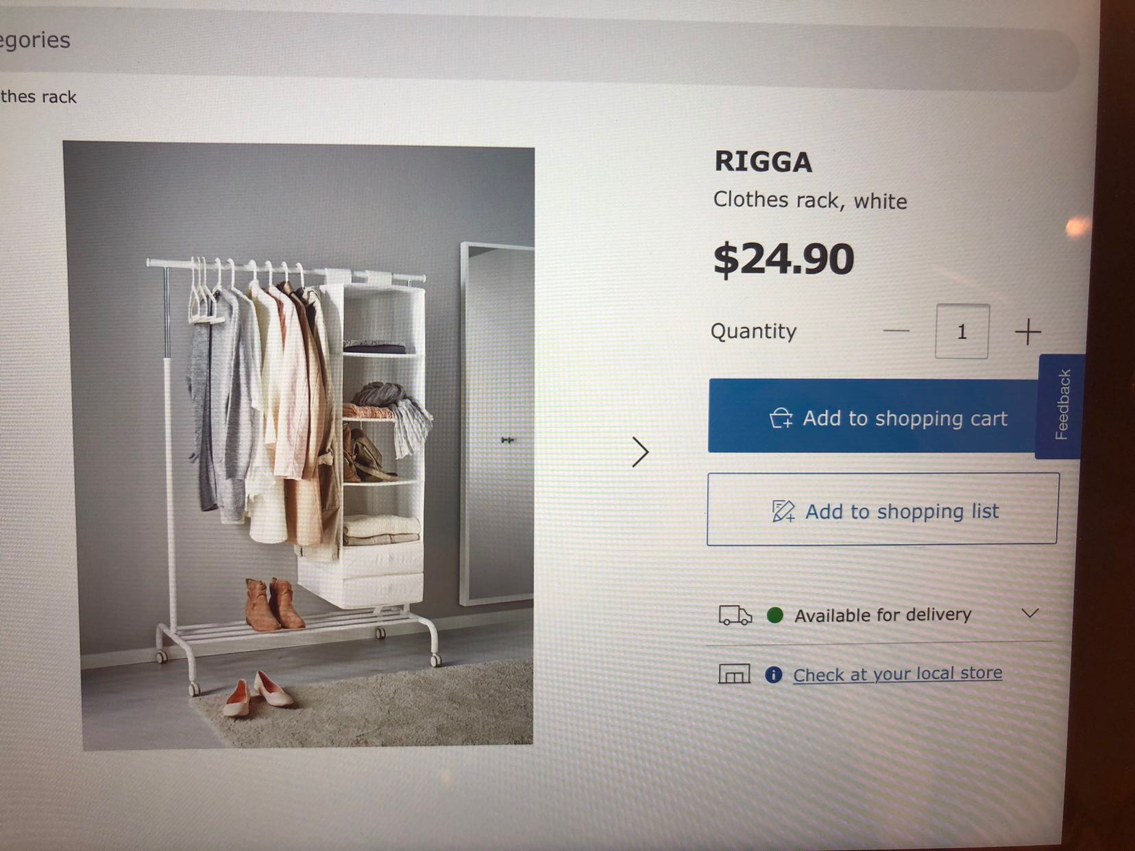 Ikea Standing Mirror And Clothes Rack Together Furniture Photo