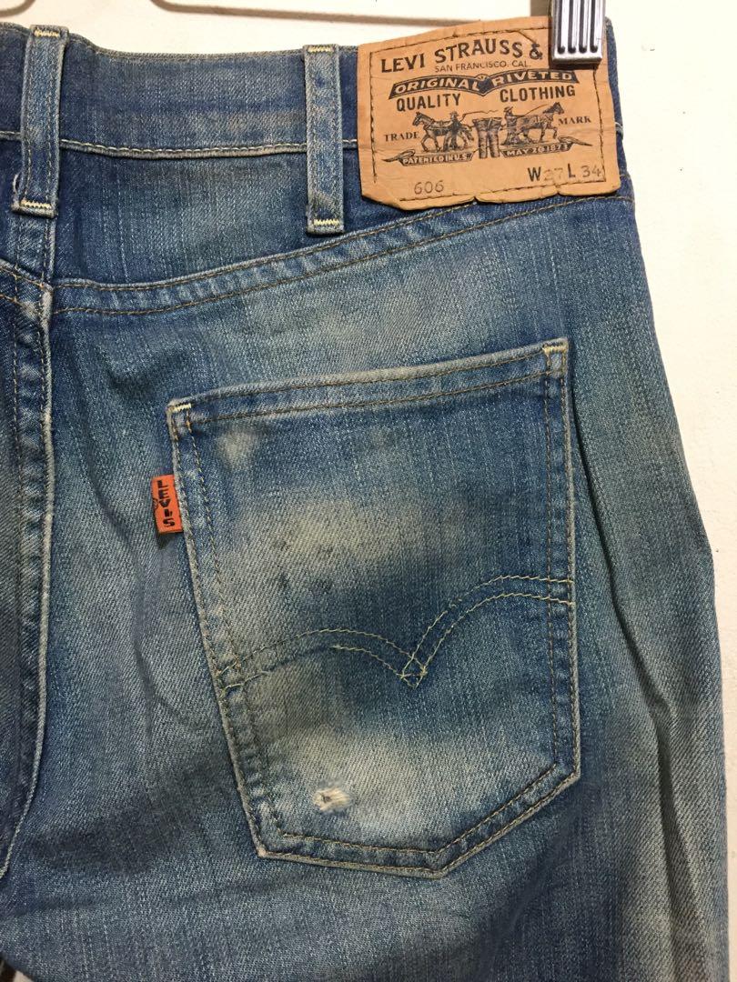 Levis big E 606 orange tag Men s Fashion Bottoms Jeans on Carousell