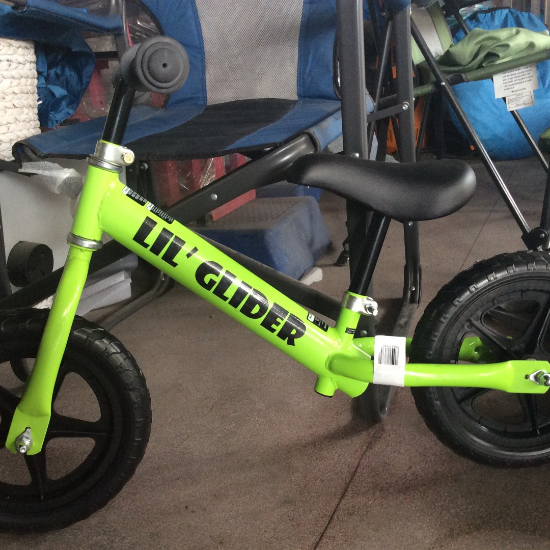 Lil Glider Balance Bike Green Sports Equipment Bicycles Parts