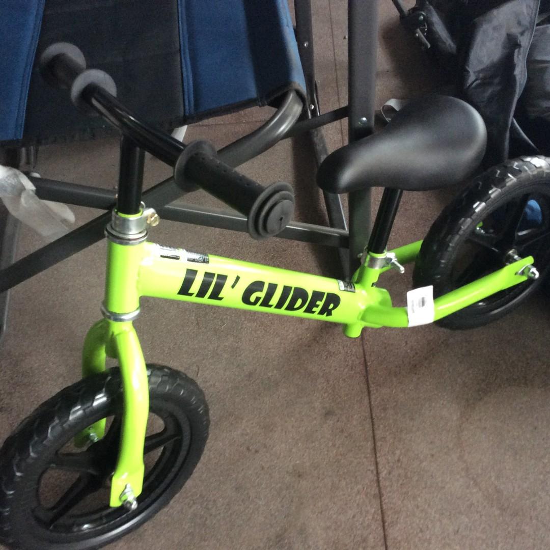 Lil Glider Balance Bike Green Sports Equipment Bicycles Parts