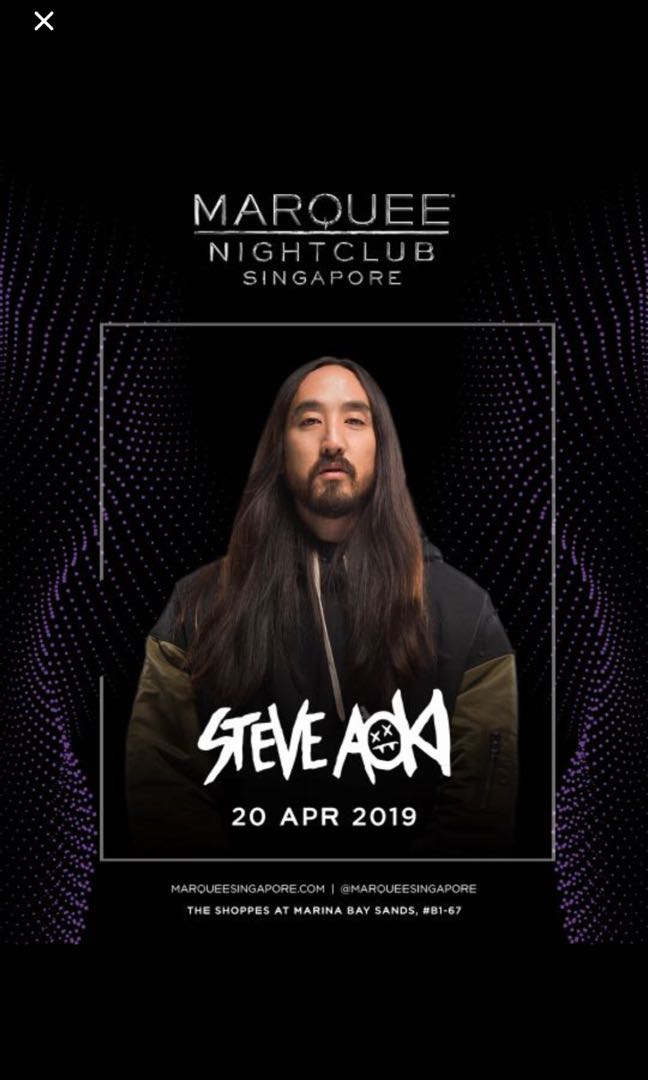 Marquee Steve Aoki, Tickets & Vouchers, Event Tickets on Carousell