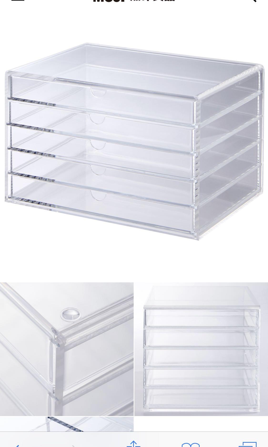 Muji Acrylic 5 Drawers Storage Case Furniture Others On Carousell