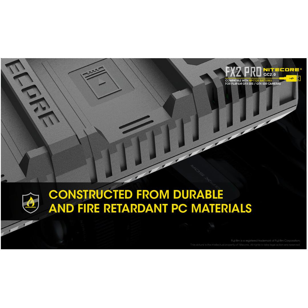 Nitecore FX2 PRO Dual Slot USB Charger (For Fujifilm NP-T125 Camera Battery)62863088508034112