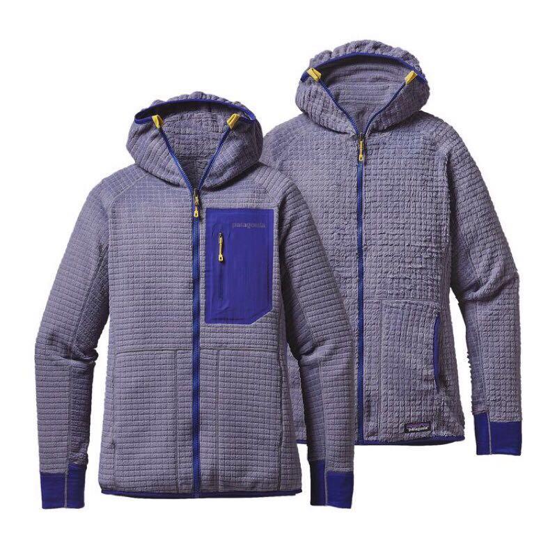 patagonia women s r3 fleece hoodie 保暖外套 登山外套 防寒衣 內層保暖衣 中層保暖衣 女 m號 紫 黃