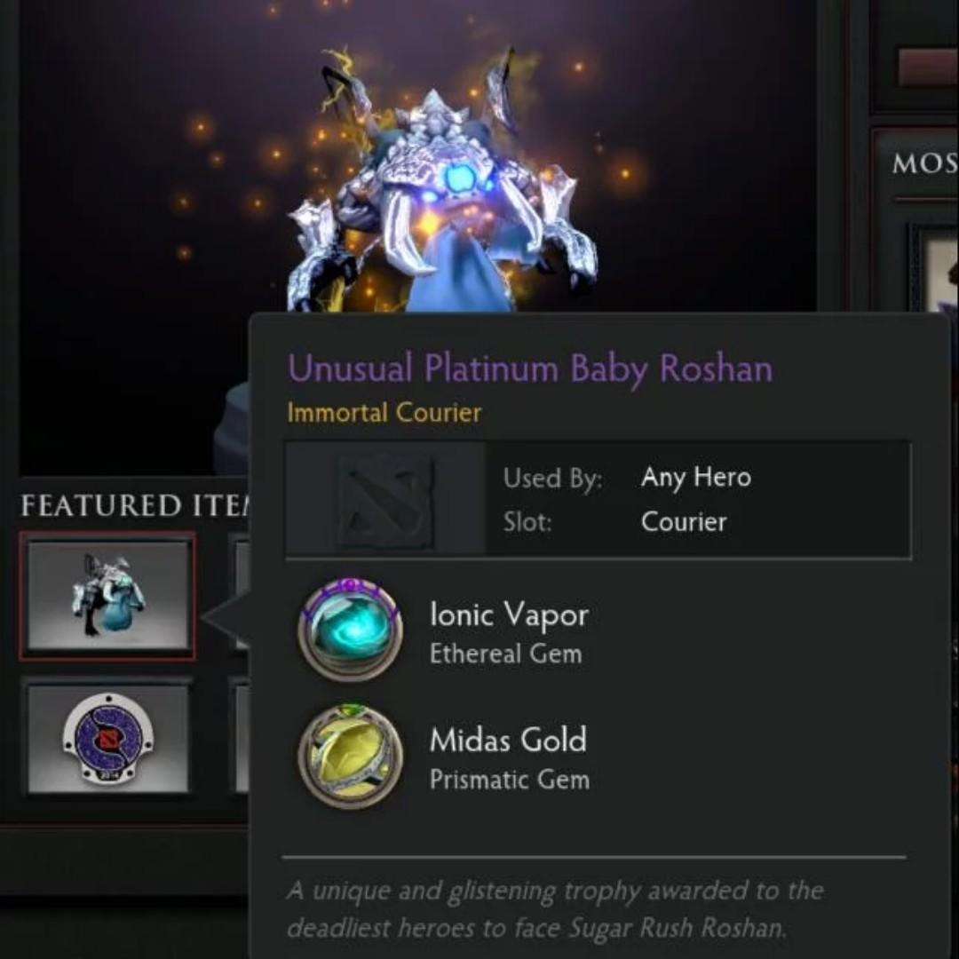 Platinum Baby Roshan Golden Midas Toys Games Video Gaming Video Games On Carousell This reward is exclusive for compendium owners who are over the level 2000. platinum baby roshan golden midas