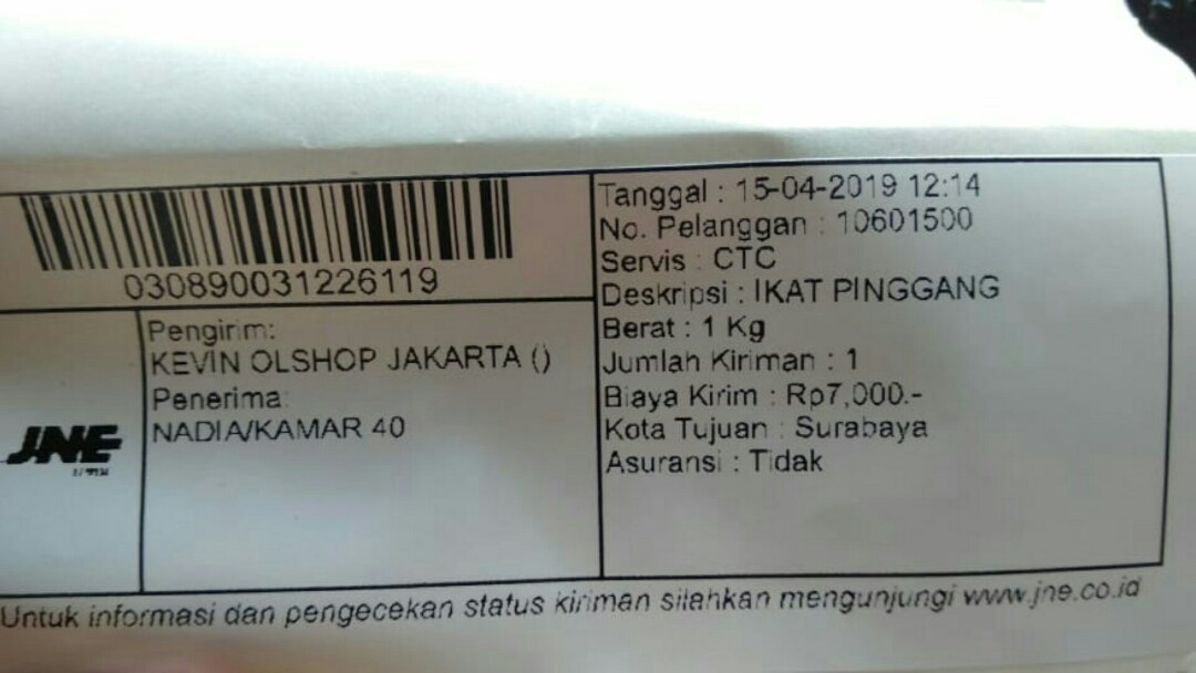 Resi Jne Today 15 4 19 Barang Yang Dicari Di Carousell Resi Jne Today 15 4 19 Barang Yang Dicari Di Carousell