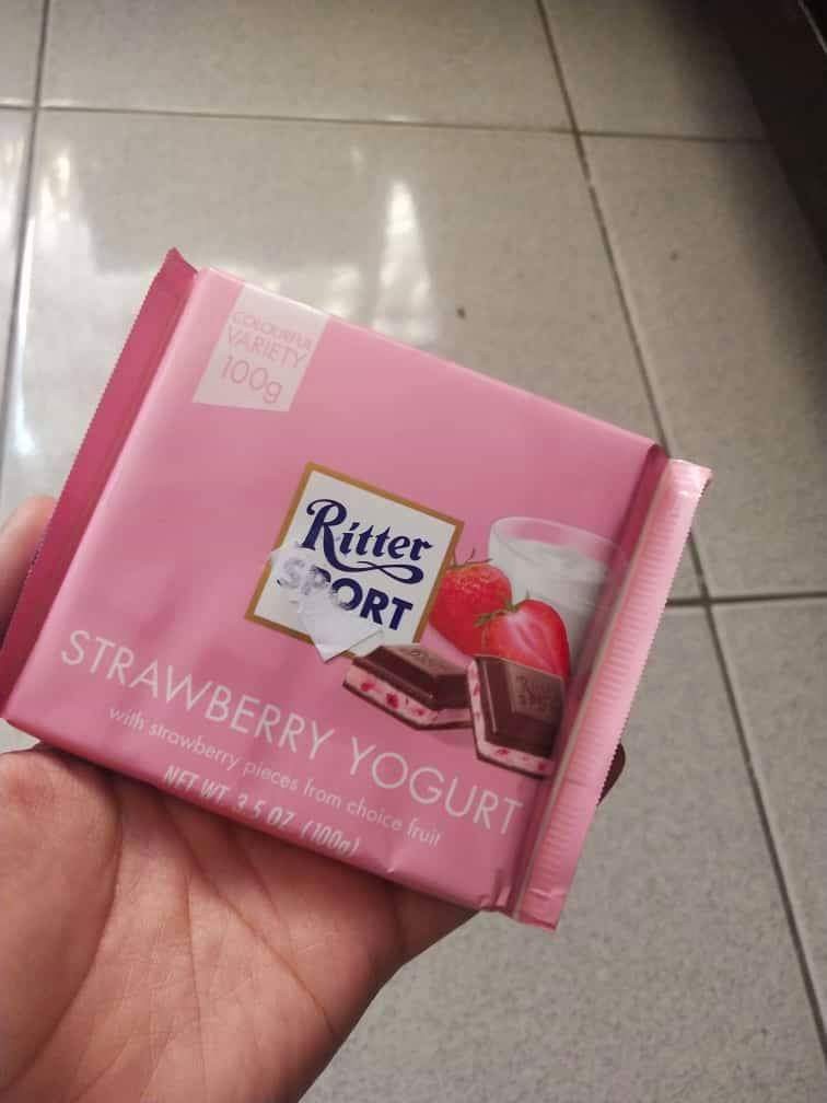 Ritter Sport Strawberry Yogurt Food Drinks Fresh Produce On Carousell