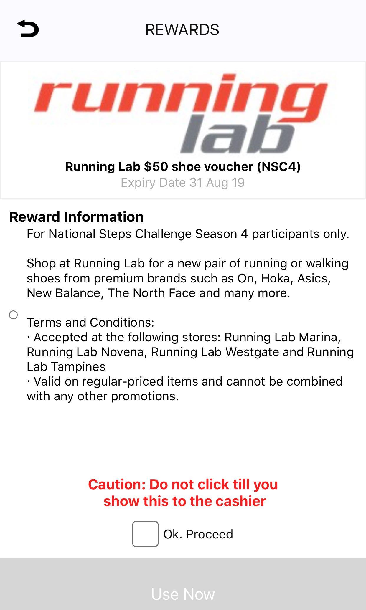 Running lab $50 voucher, Entertainment 