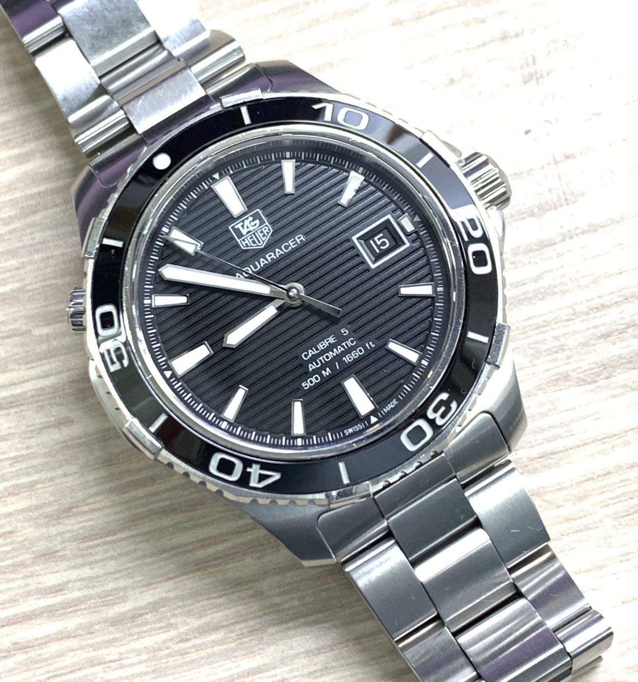 Tag heuer aquaracer calibre 5 500m automatic hot sale
