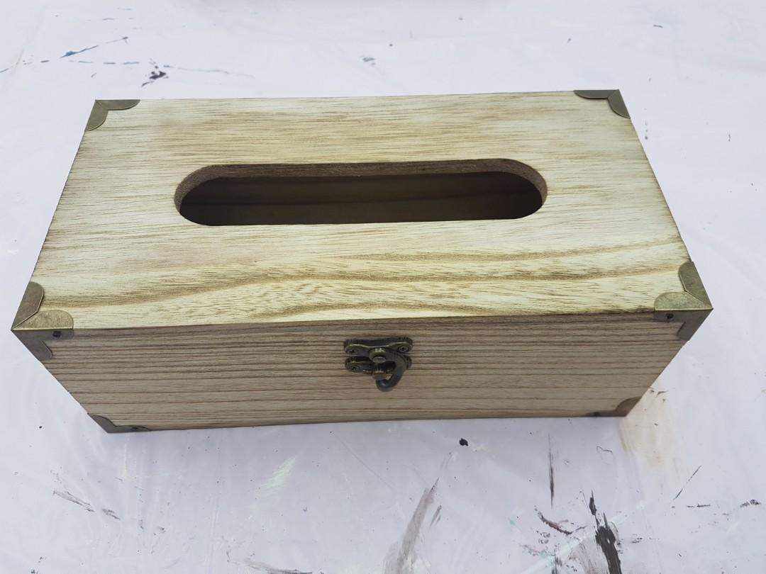Wooden Tissue Box 25 Cm X 13 Cm X 10 Cm Design Craft Handmade Craft On Carousell