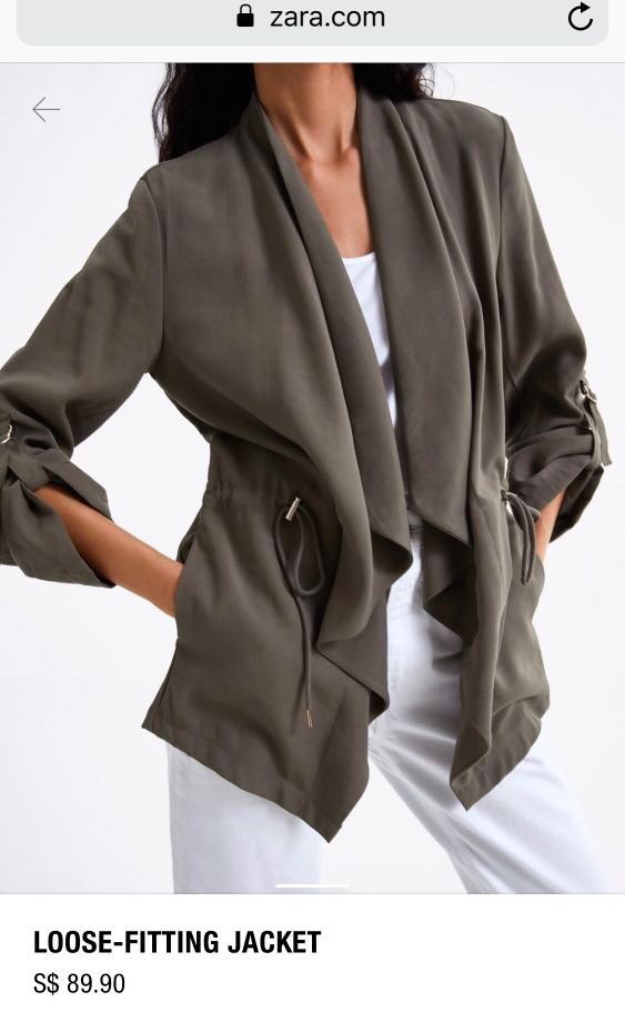 zara loose fitting jacket