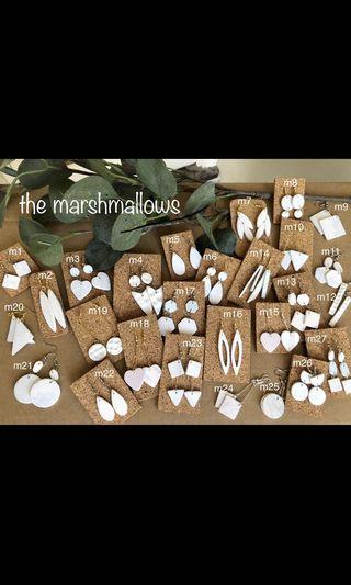 CLAY EARRINGS - The Marshmallows Collection