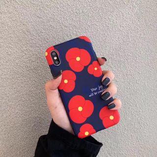 超美 紅花 手機殼iPhone Xs Max XR i8 i7 i6 6s Plus