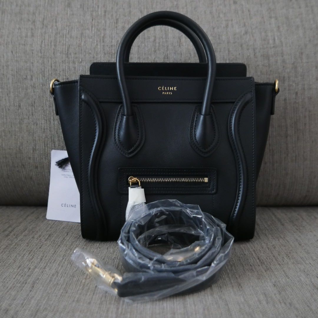 Celine nano smooth black deals