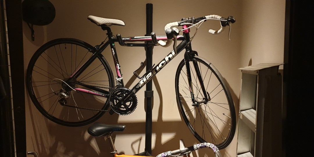 pink bianchi bike