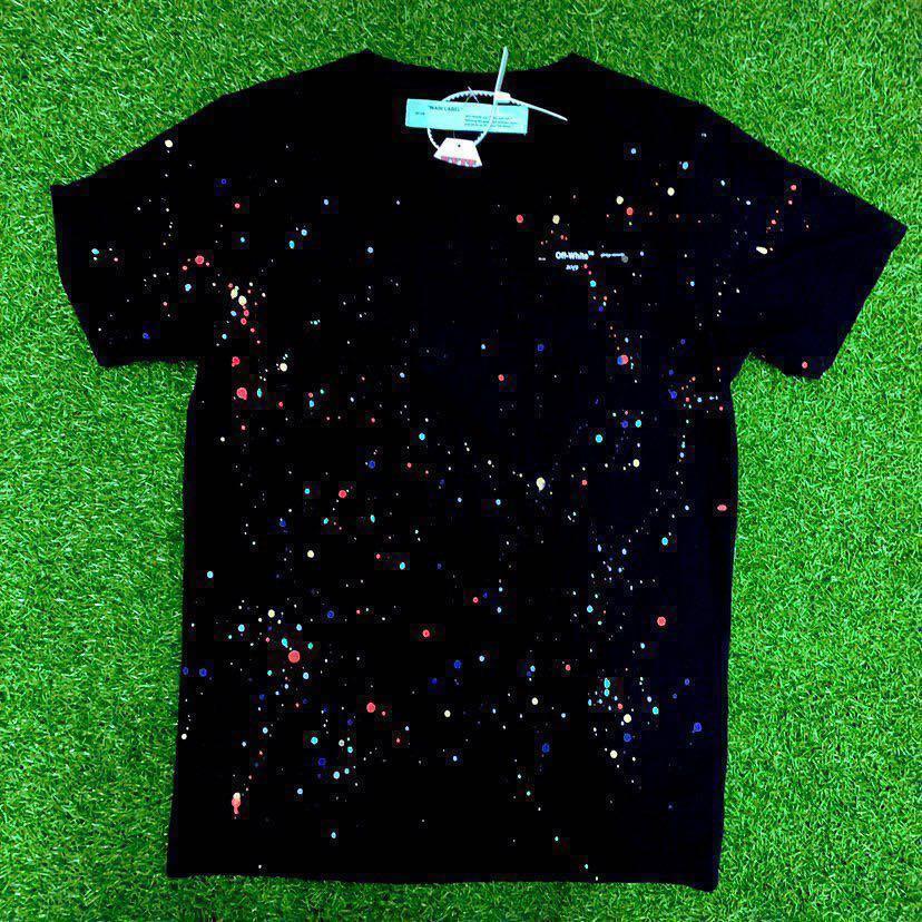off white splatter tee
