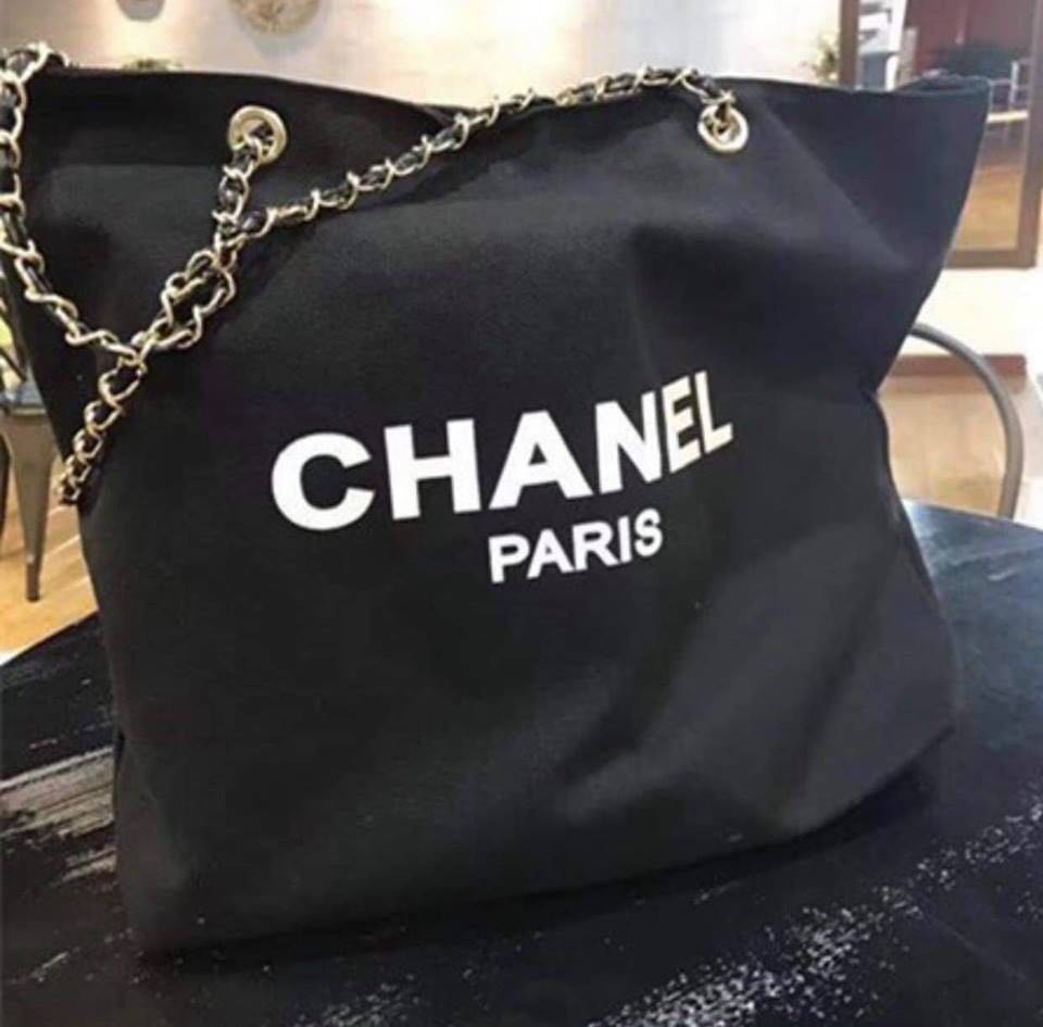 Chanel VIP Gift Tote Black Canvas Bag at 1stDibs  chanel vip tote bag, chanel  vip canvas tote, chanel vip gift bag