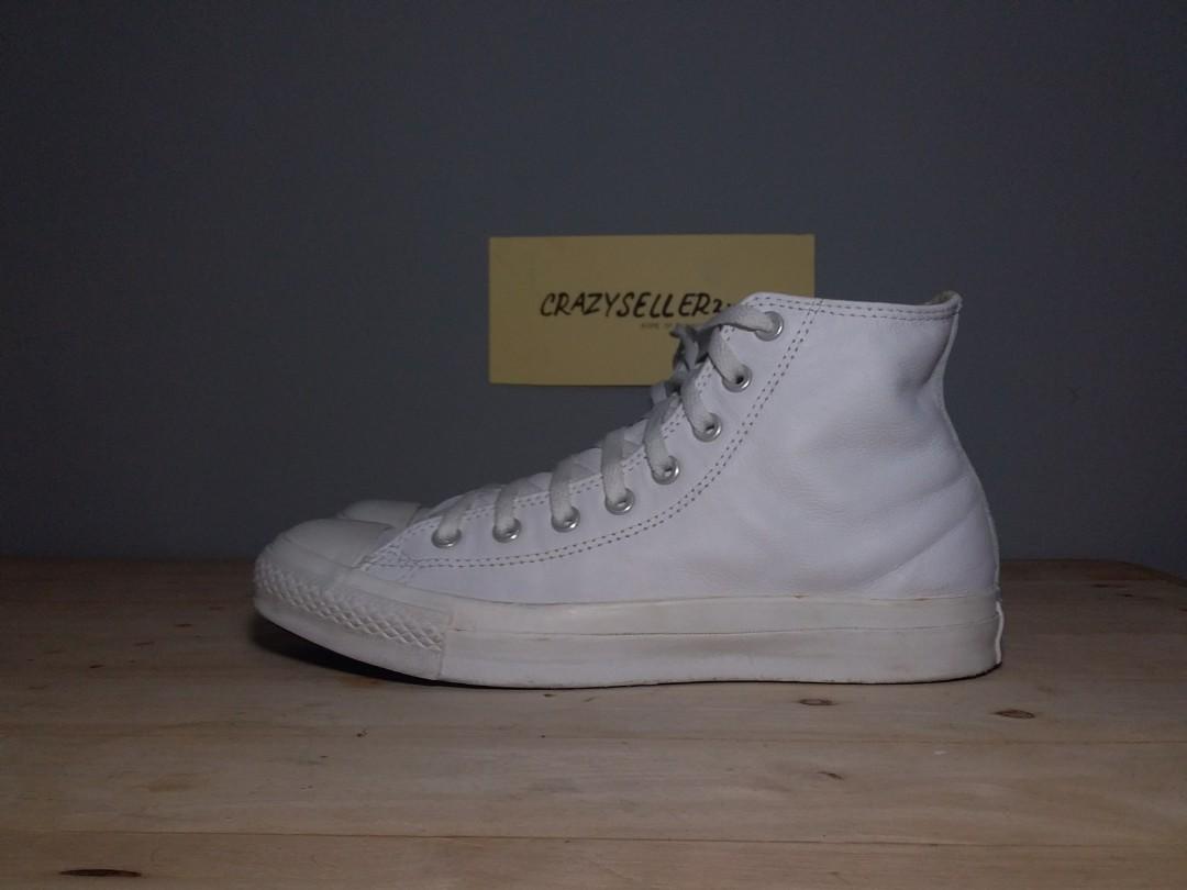 white leather converse size 9