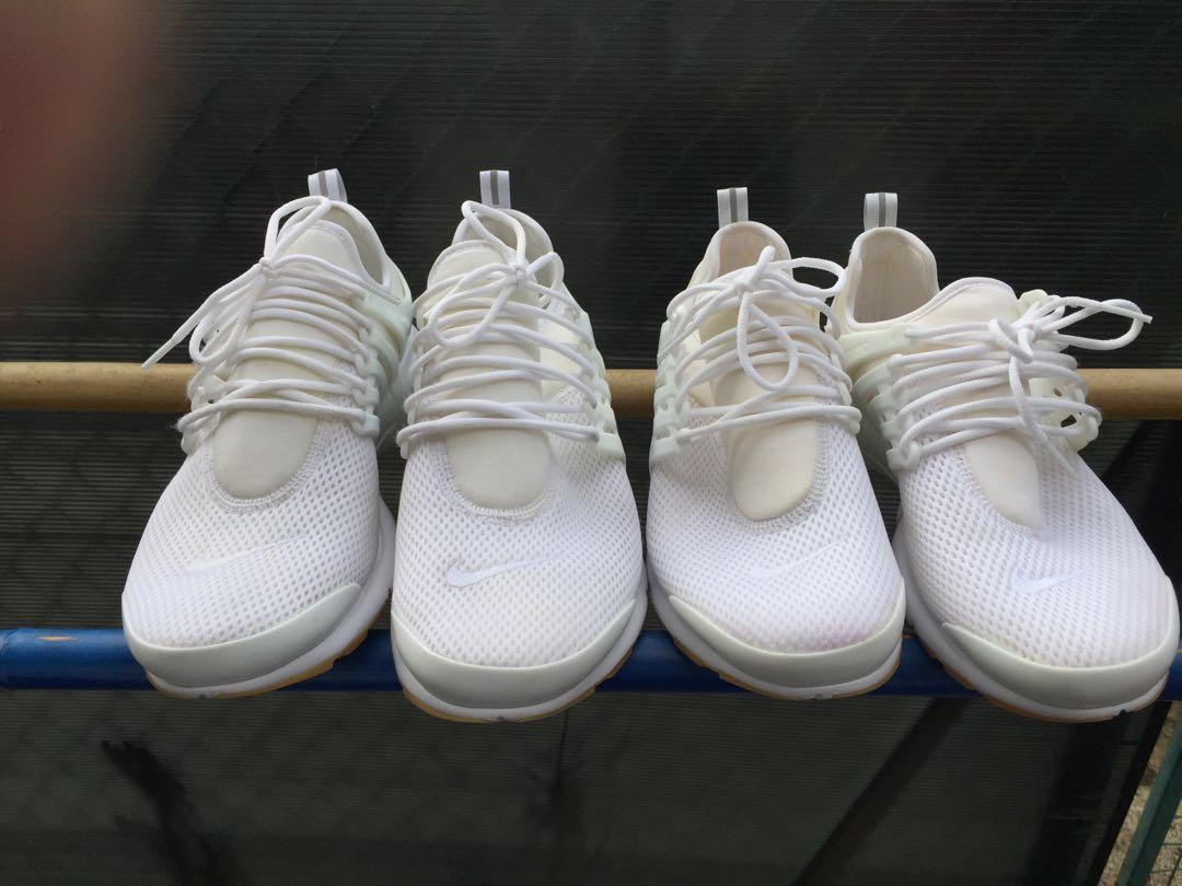 nike presto white gum sole