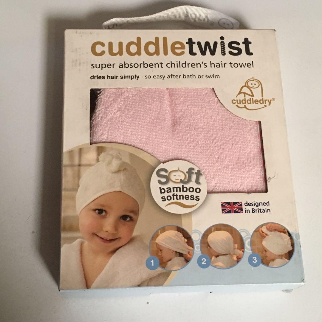 Cuddle Twist Kids Pink Absorbent Hair Towel Uk On Carousell