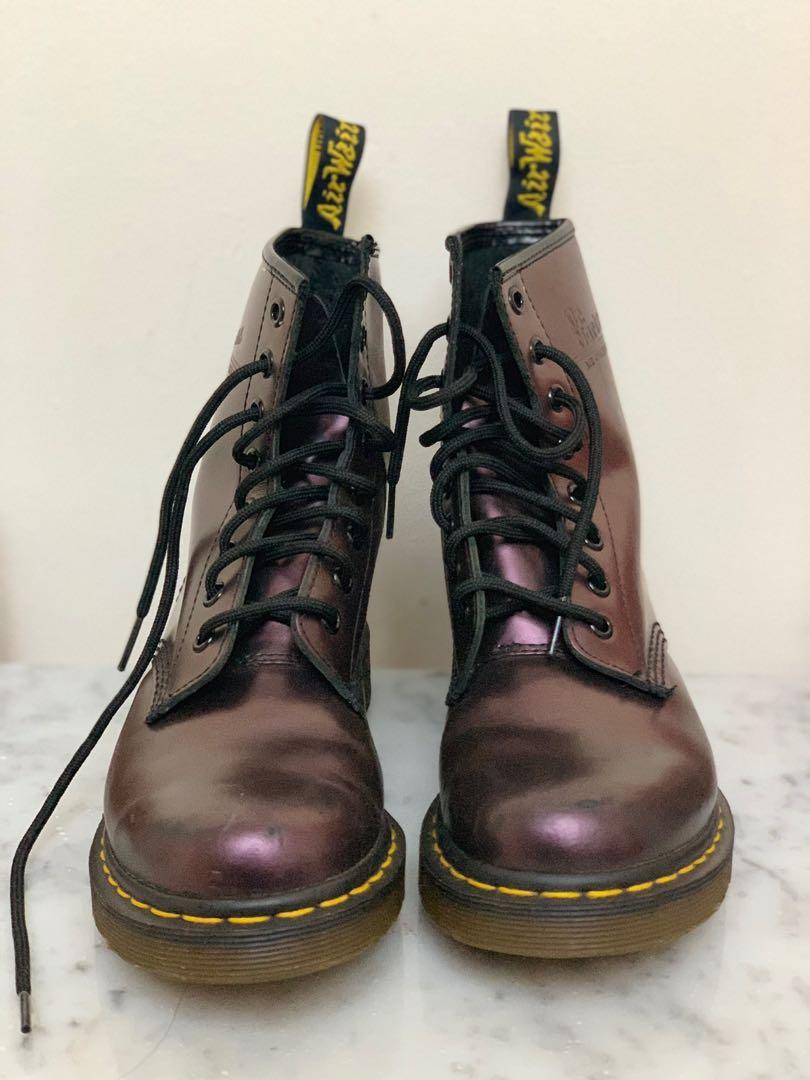 Purple metallic doc best sale martens