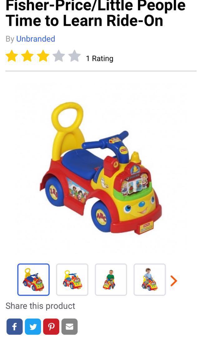 fisher price time to learn ride on