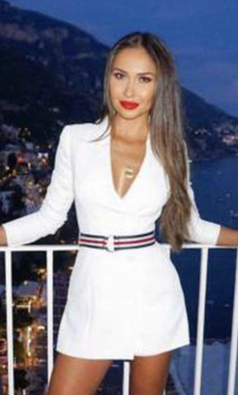 kookai white ribbon playsuit