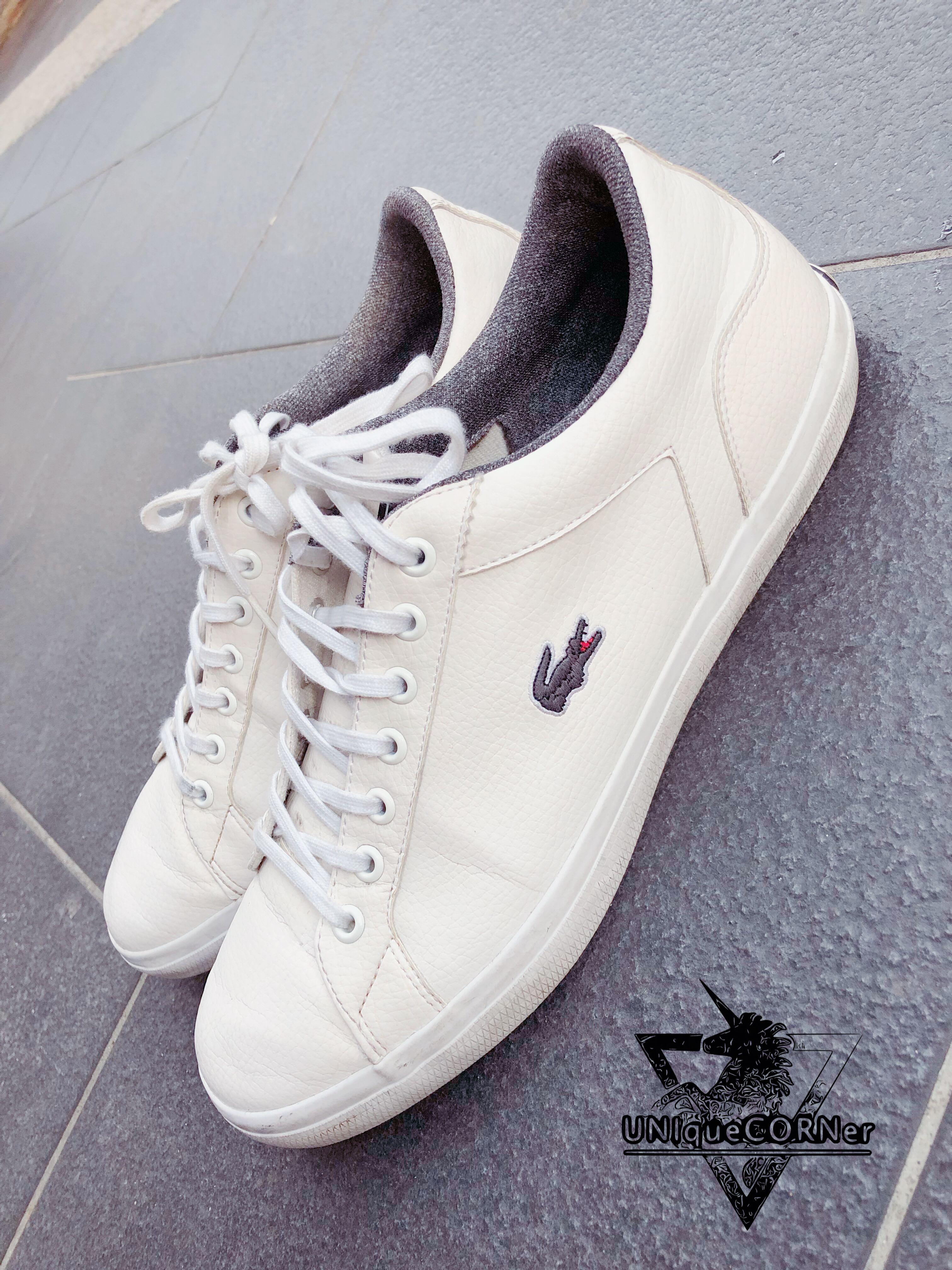 Lacoste White Trainer Men s Shoes secondhand