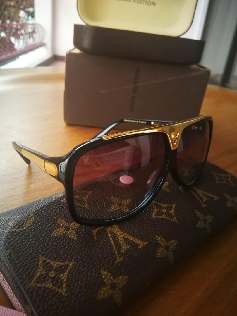 Louis Vuitton, Accessories, 0 Authentic Louis Vuitton Evidence Sunglasses  Black Rare Western Fit In Box