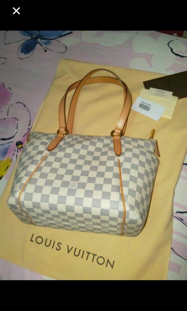 Buy Authentic, Preloved Louis Vuitton Damier Azur Totally PM White Bags  from Second Edit by Style Theory