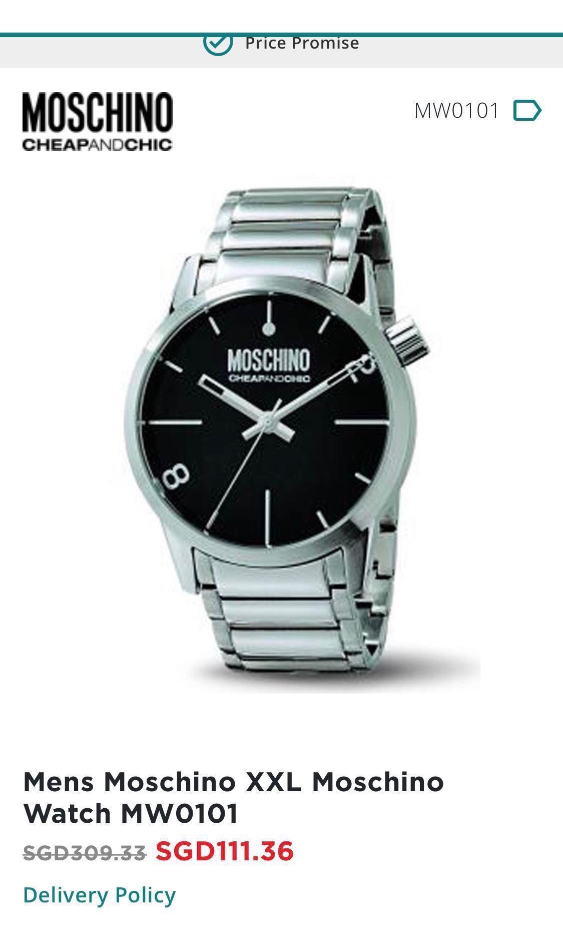 Moschino hot sale watch mens