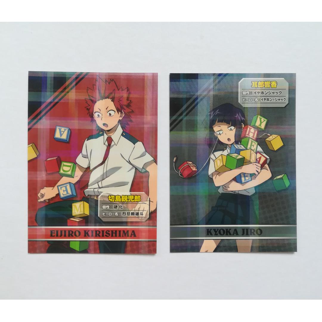 My Hero Academia X Animate Eijiro Kirishima Hardening Kyoka Jiro Ear Phone Zenshin Holographic Card Illustration Card J Pop On Carousell
