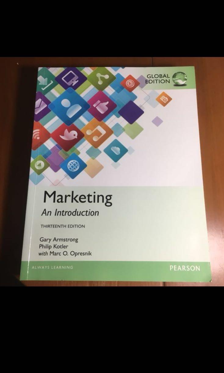 Pearson Marketing An Introduction 13th Edition By Gary Armstrong Books Stationery Textbooks Tertiary On Carousell