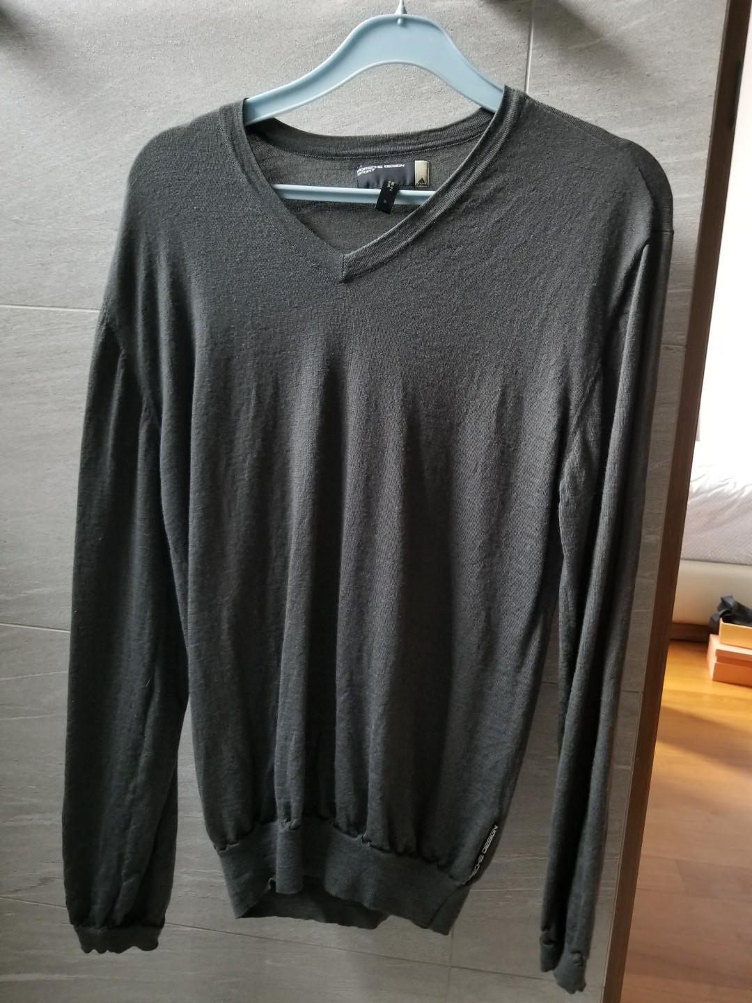 x adidas wool v neck sweater small 