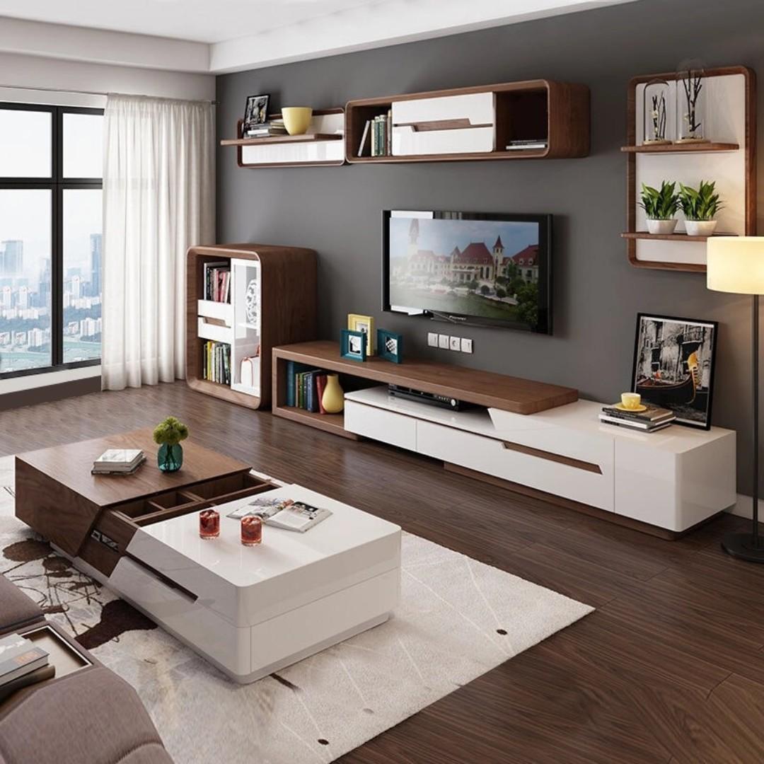 Tv cabinet coffee table set outlet