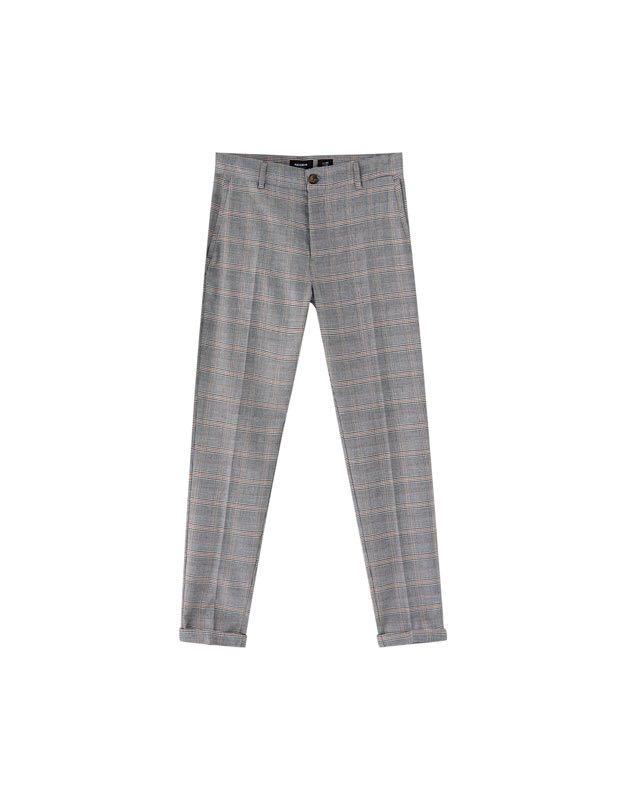 Pull and bear checkered trousers outlet