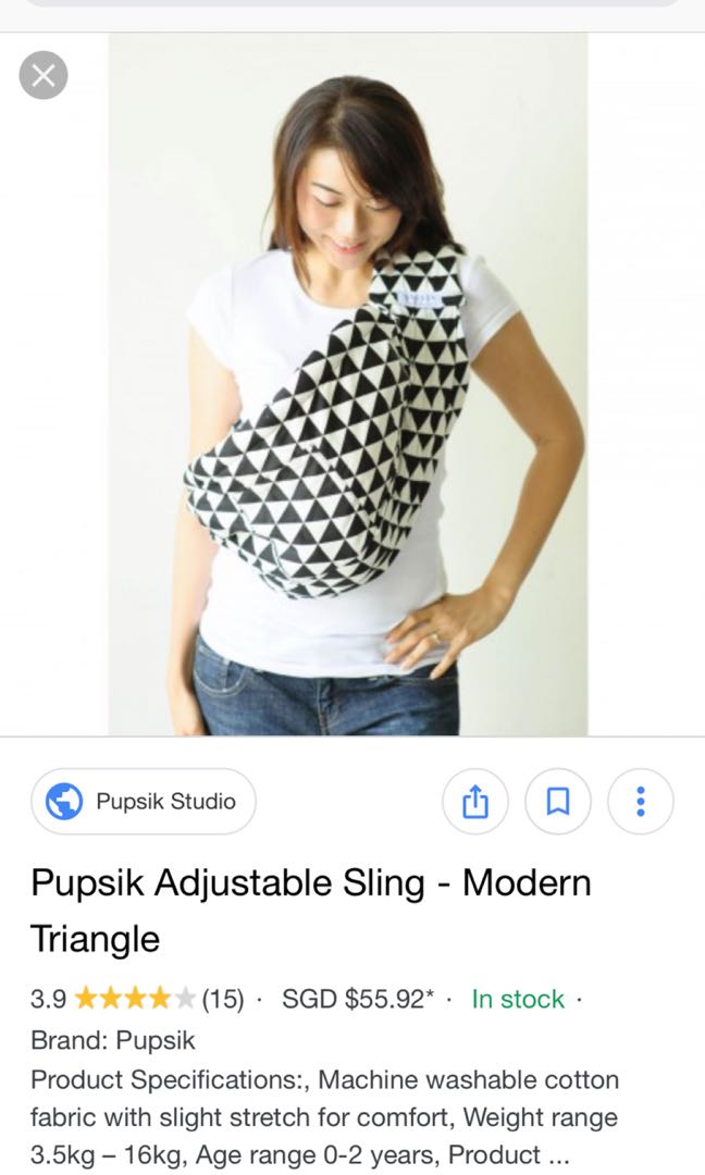 Pupsik Adjustable Sling Baby Carrier Babies Kids Going Out