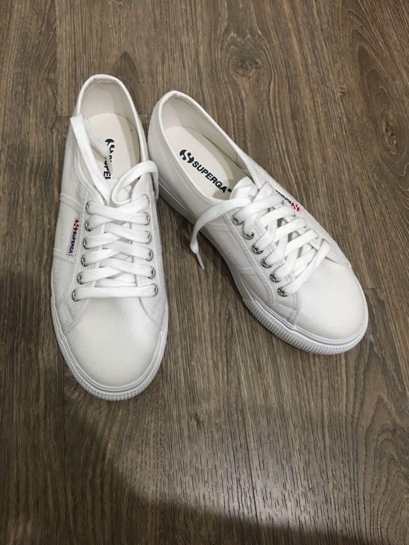 superga white platform sneakers