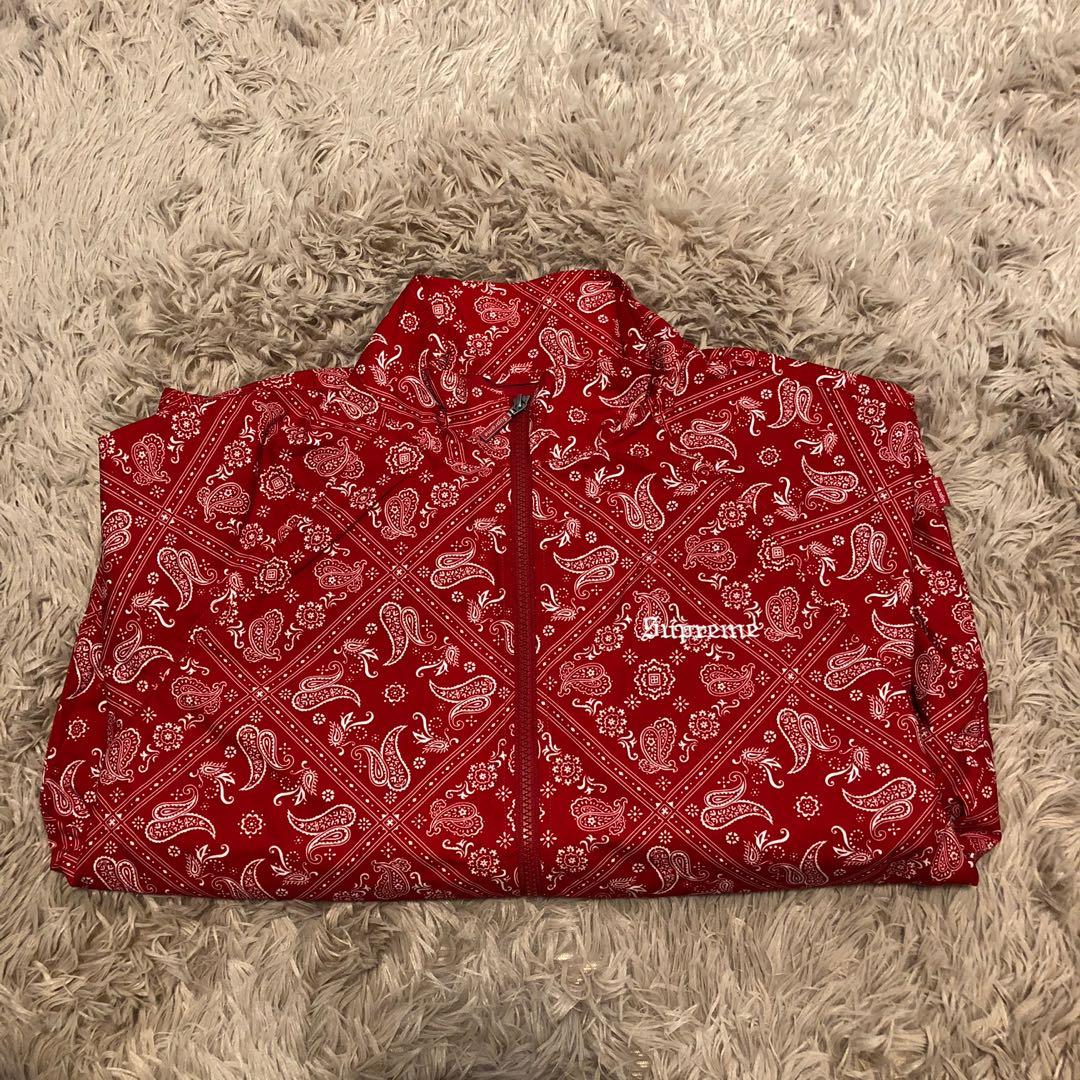 supreme bandana jacket red