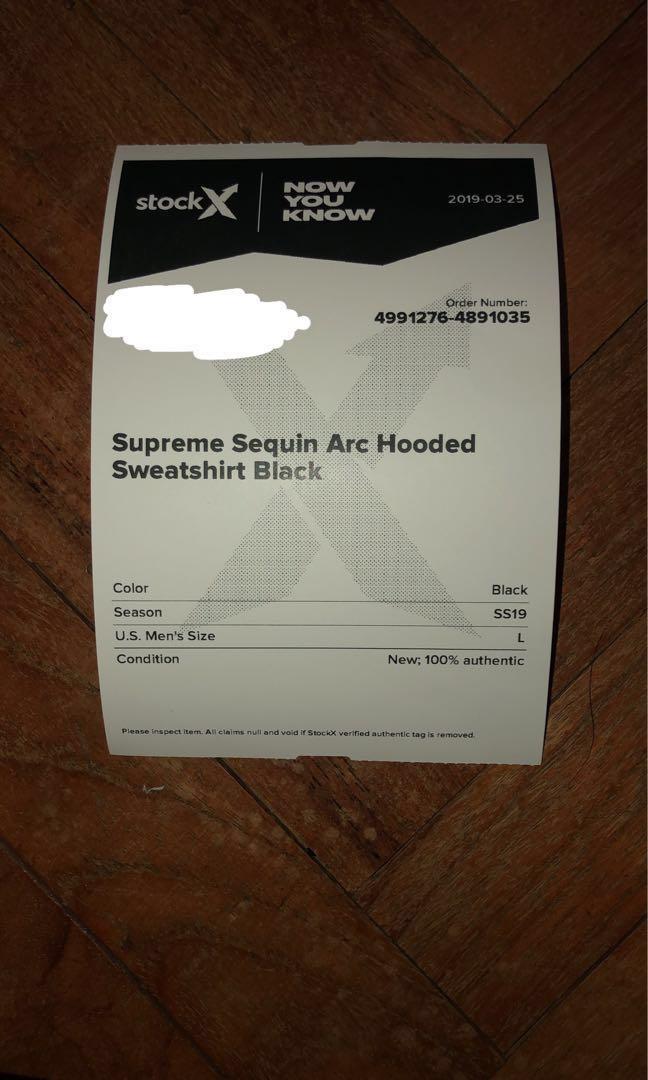 Supreme sequin store arc hooded sweatshirt