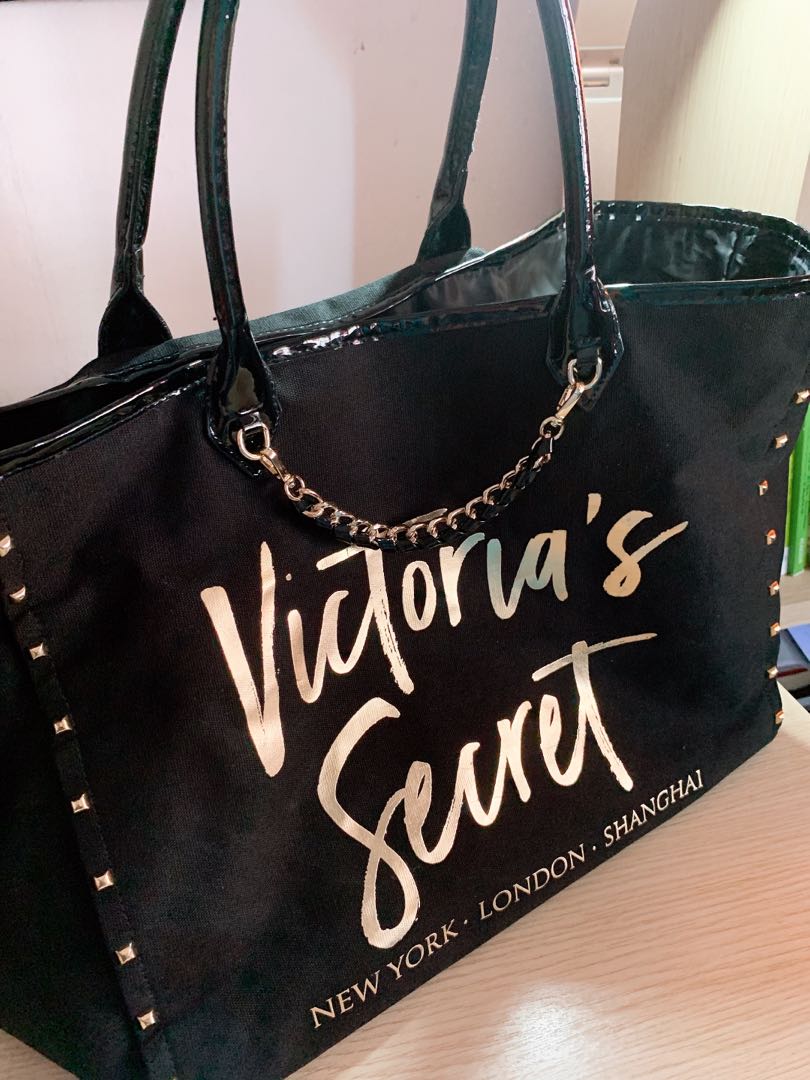 Victoria's Secret Angel City Stud Tote Bag Black 