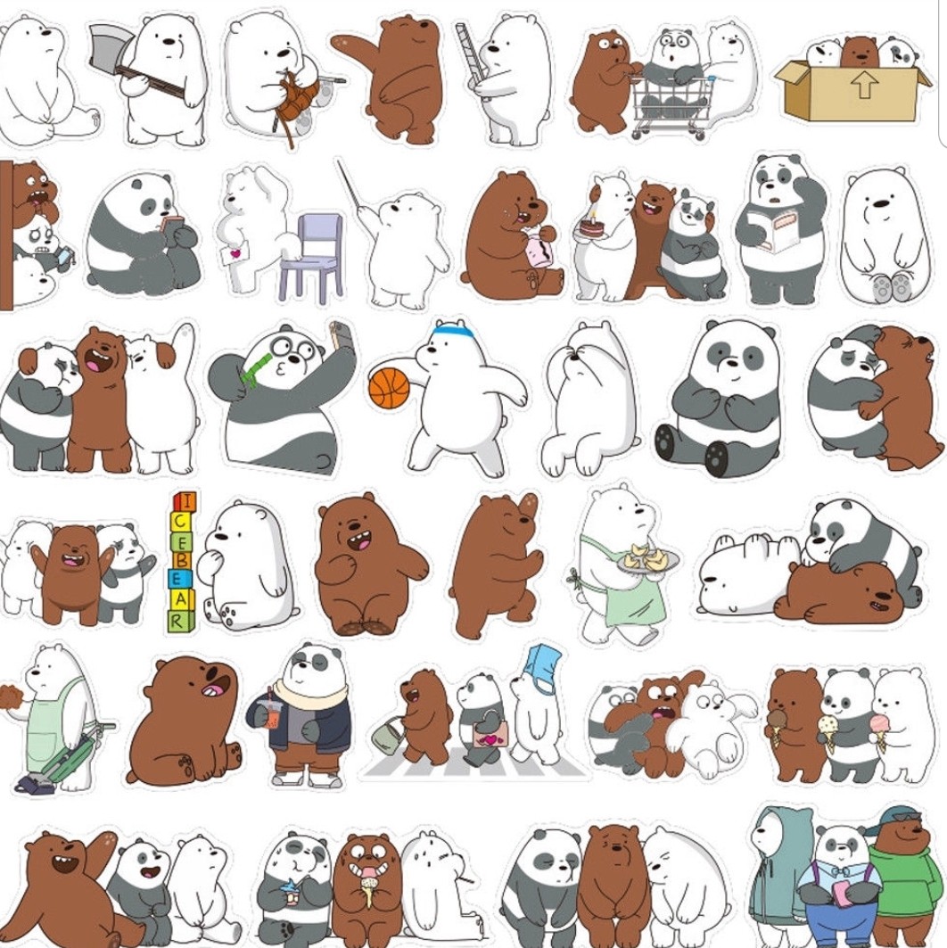 We Bare Bears Stickers Design Craft Art Prints On Carousell