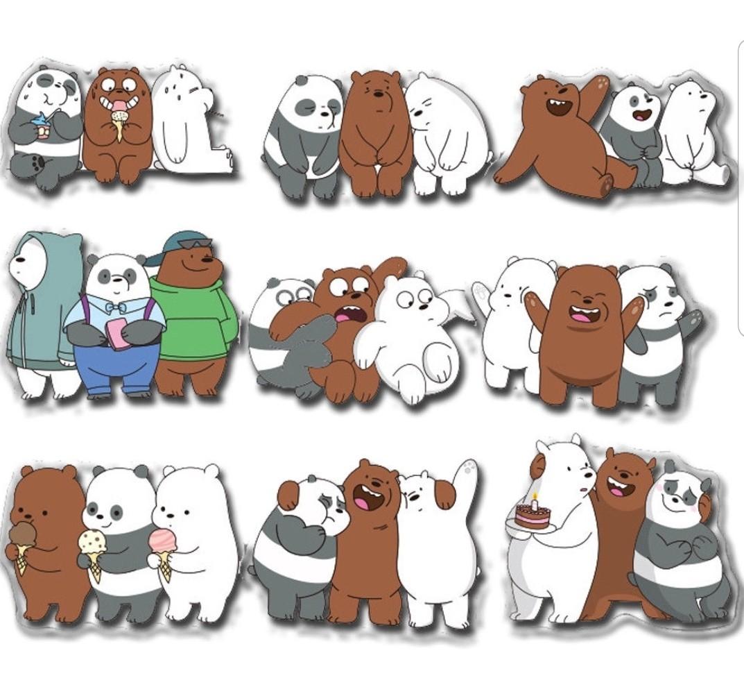 We bare bears stickers, Hobbies & Toys, Stationery & Craft, Craft
