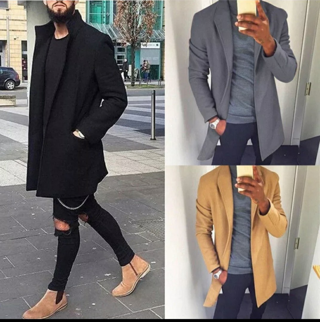 mens casual trench coat
